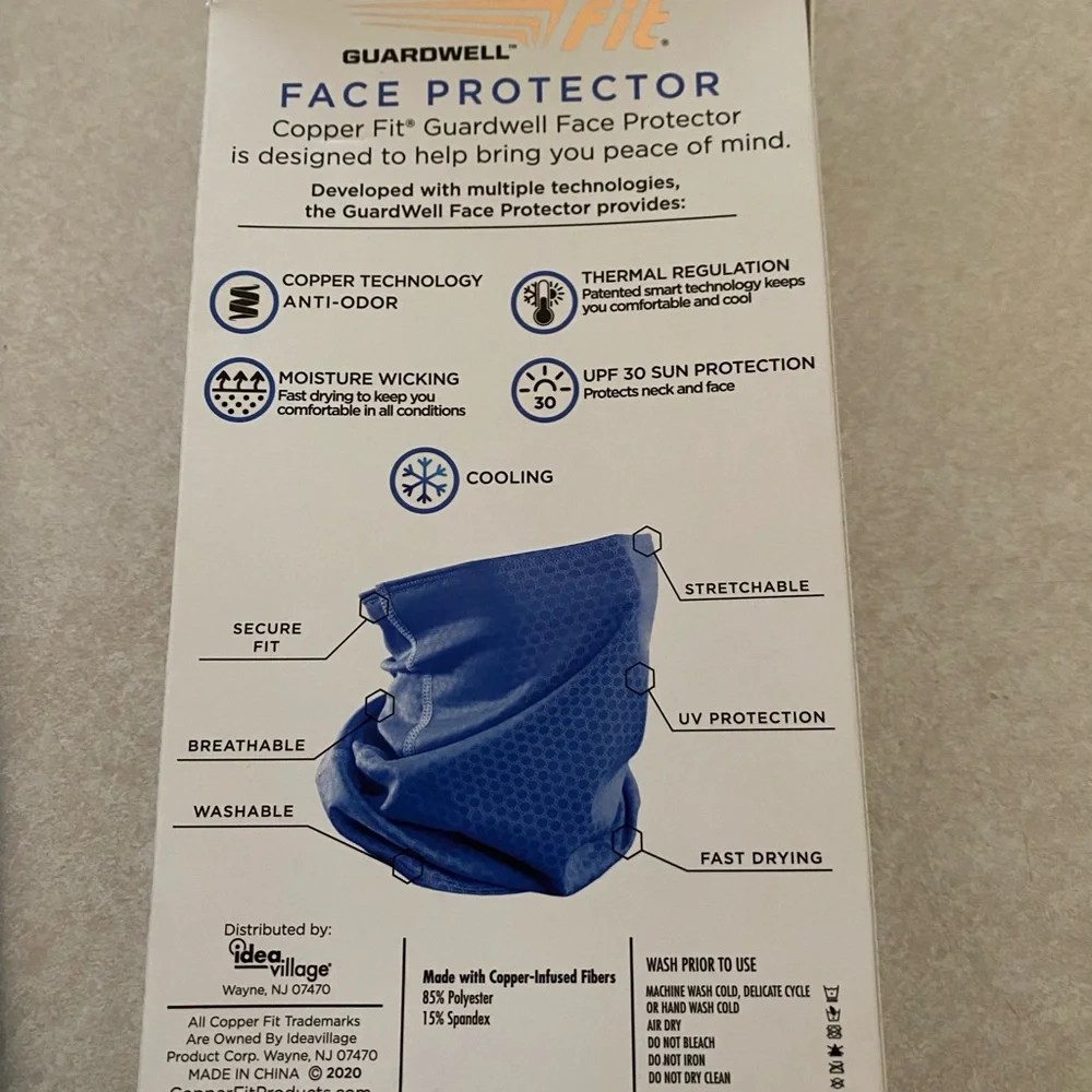 NWOT-Copper Fit Guardwell Face-Neck Protector Youth